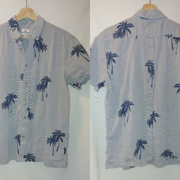 Ben Sherman Other - Ben Sherman Button Front Short Sleeve Palm Print L
